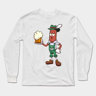 Oktoberfest Sausage With Beer Long Sleeve T-Shirt